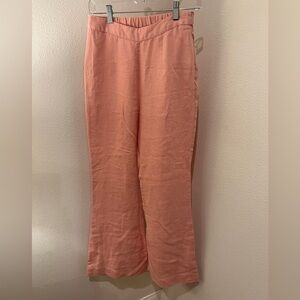 Posse Pink Wide-Leg Linen Pants
